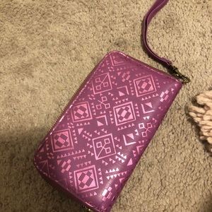 Aztec Print Clutch Wallet